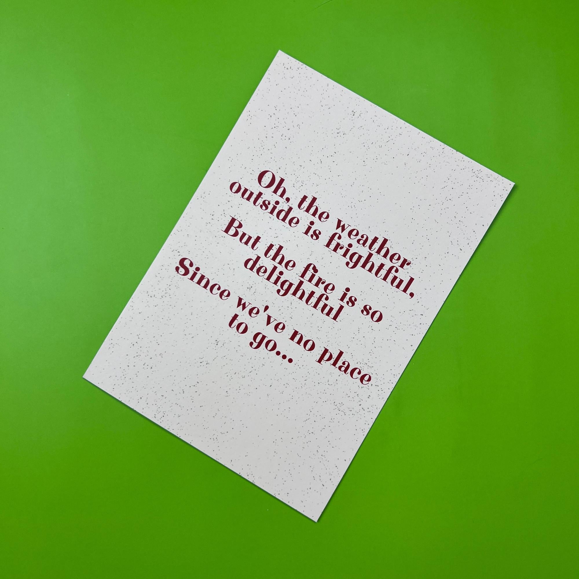 Let it Snow! Glitter bomb Christmas Card