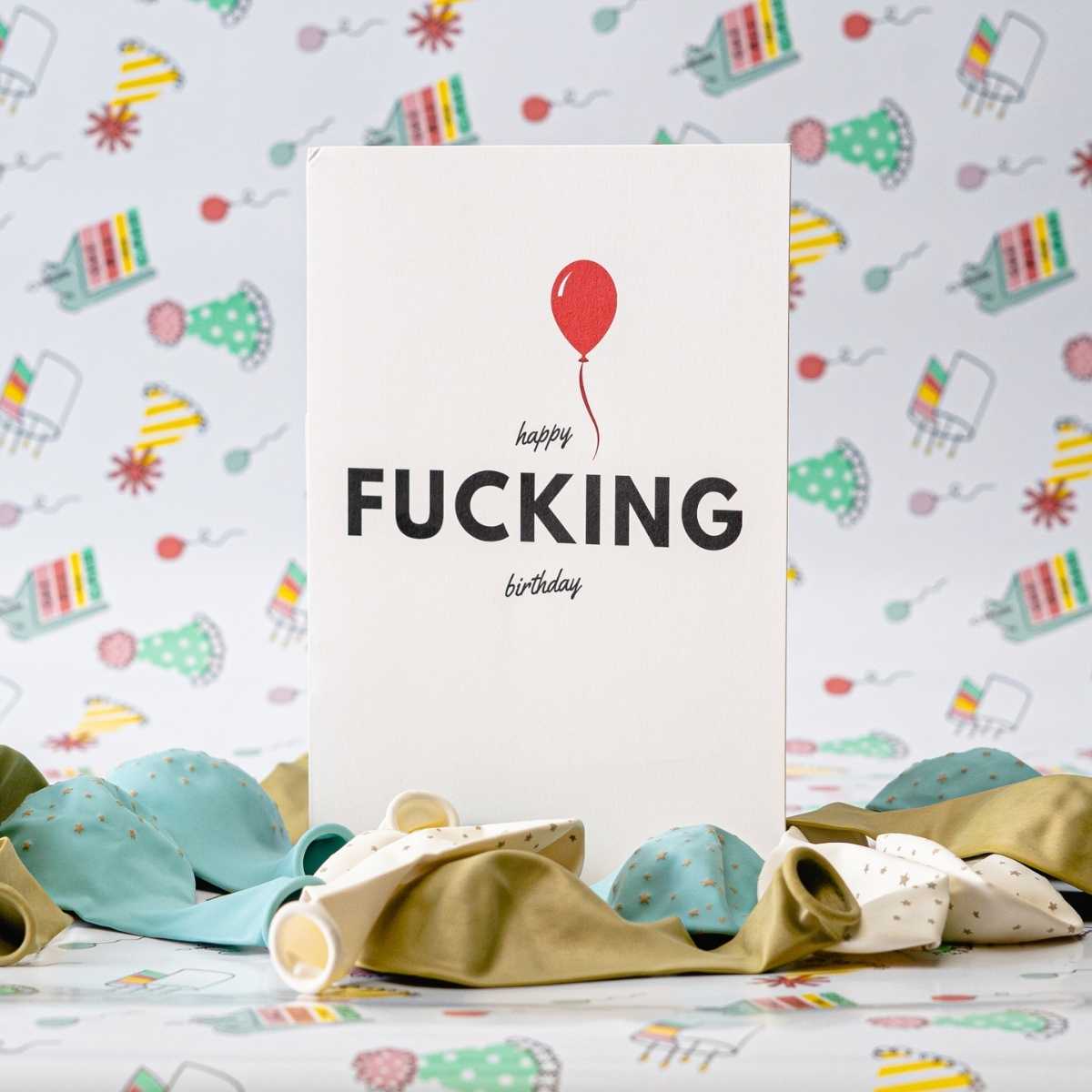 Happy Fucking Birthday Prank Greeting Card - DickAtYourDoor