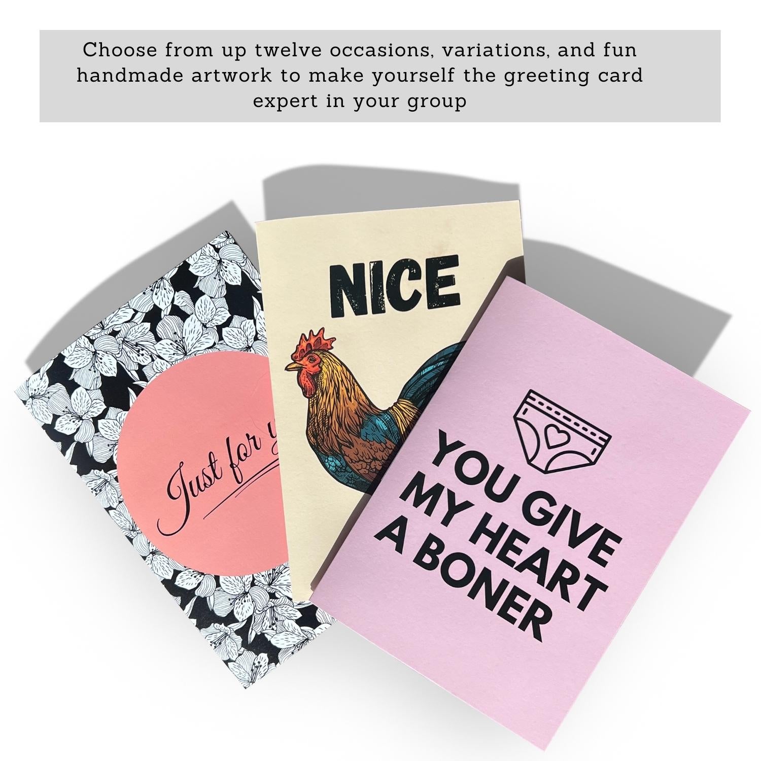 You Give My Heart A Boner - Moaning Prank Greeting Card - DickAtYourDoor