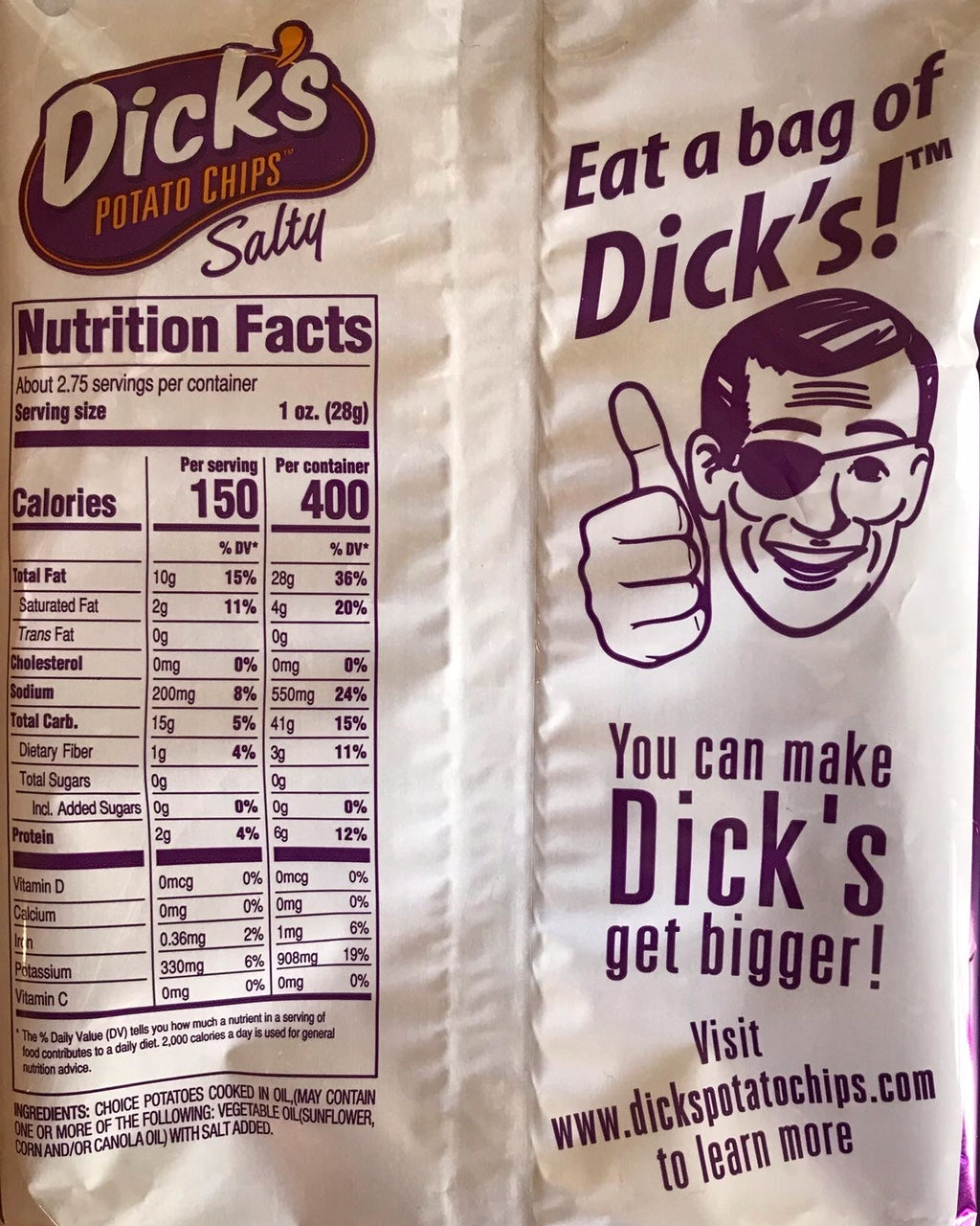 Bag of Dicks - Dicks' Potato Chips