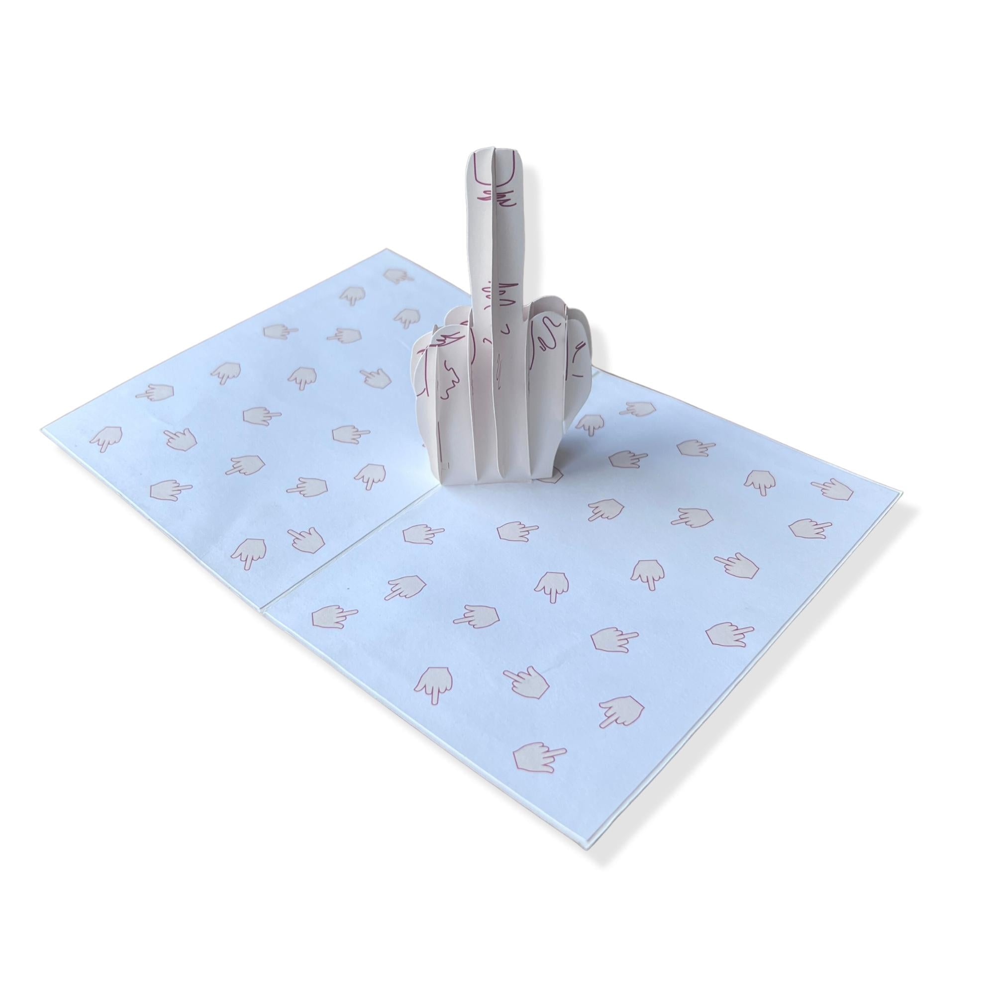 Hey There - Pop up Middle Finger Card