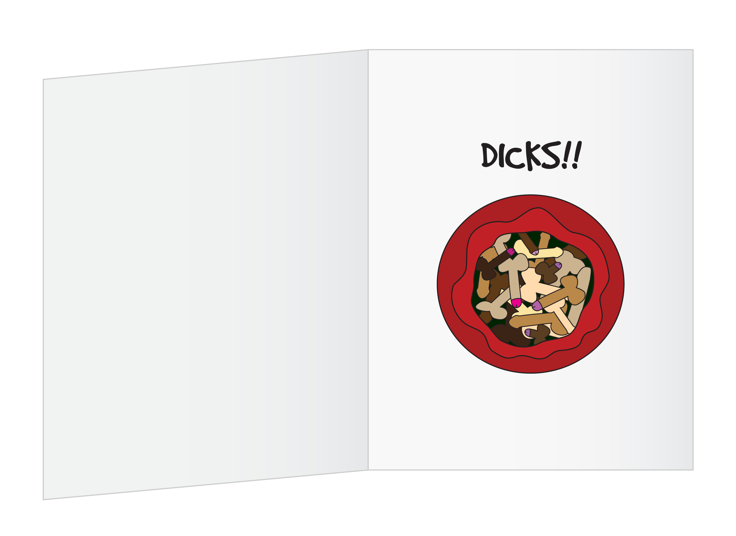 Christmas Greeting Card - Eat a Bag of Dicks