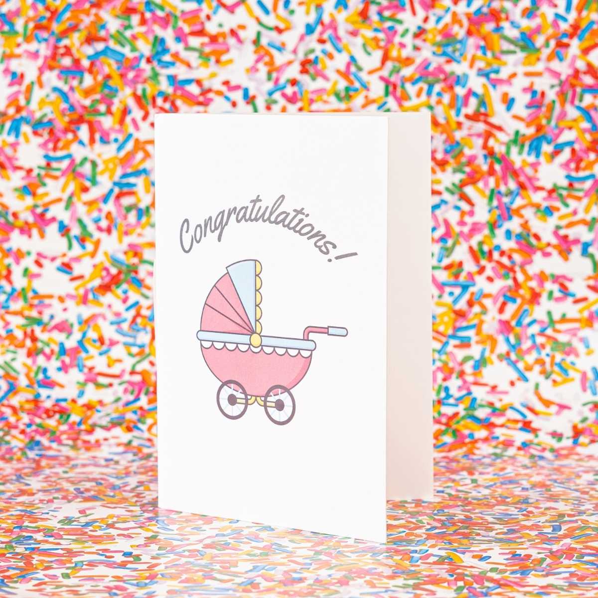 Congratulations on the New Baby! - Never-Ending Crying Baby Prank Greeting Card - DickAtYourDoor