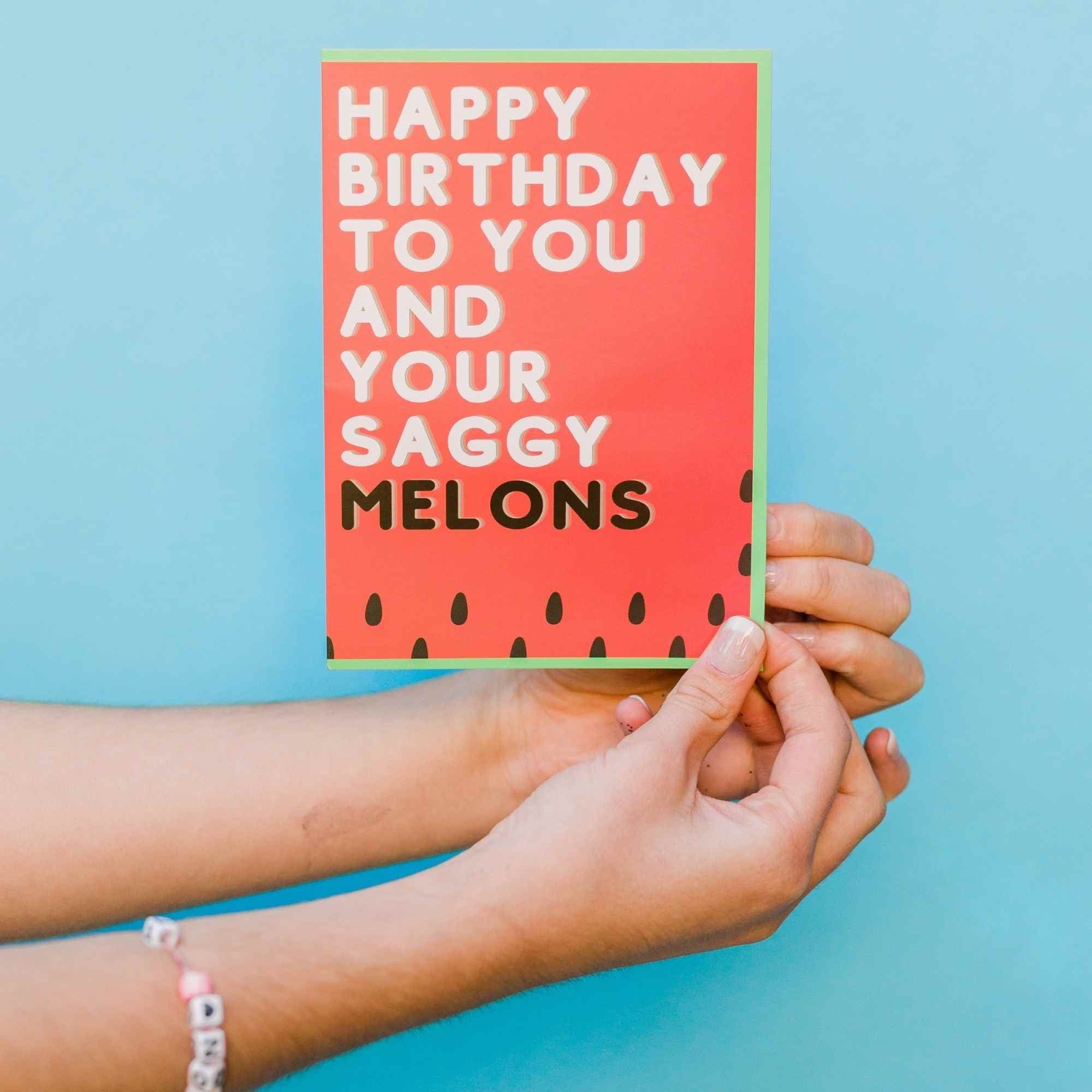 Happy Birthday to You and Your Saggy Melons! - Glitter Bomb Card - DickAtYourDoor