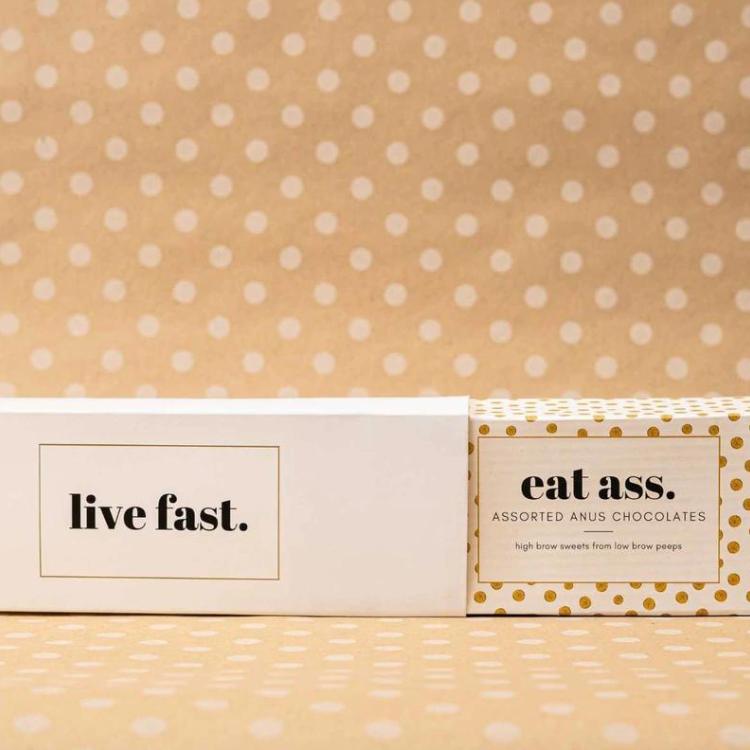 Live Fast, Eat Ass - Edible Anus Chocolates - DickAtYourDoor